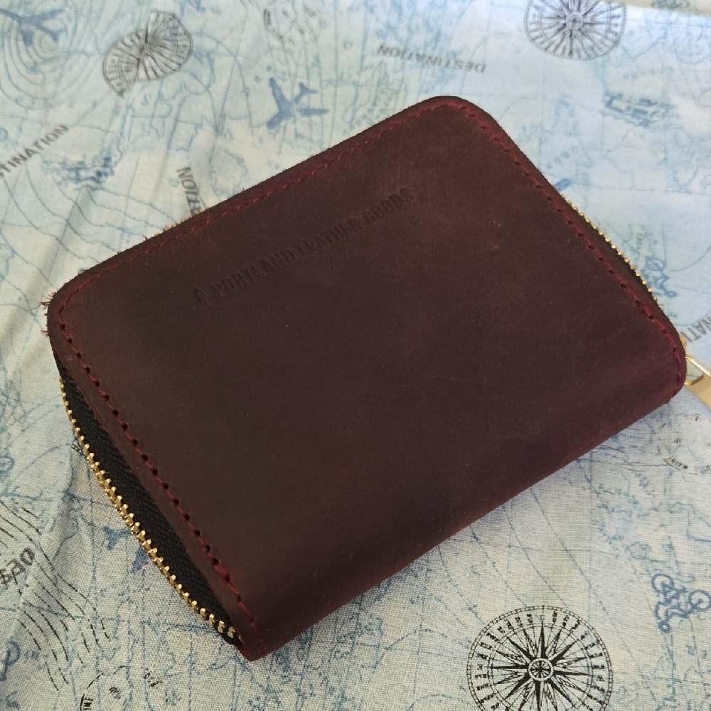 Portland Leather Deep Red Wallet